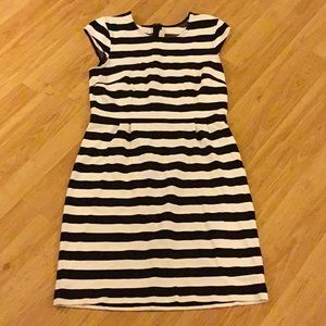 Loft black and white striped dress.